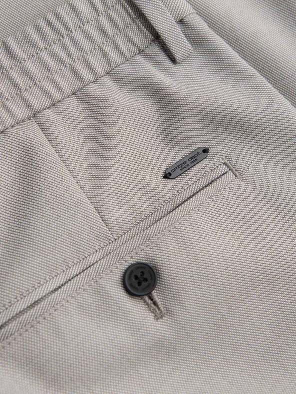 Ombre Clothing Pánské chino kalhoty REGULAR FIT s elastickým pasem - šedé a béžové V1 P1525 Ombre Clothing