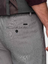 Ombre Clothing Pánské chino kalhoty REGULAR FIT s elastickým pasem - šedé V2 P1525 Ombre Clothing