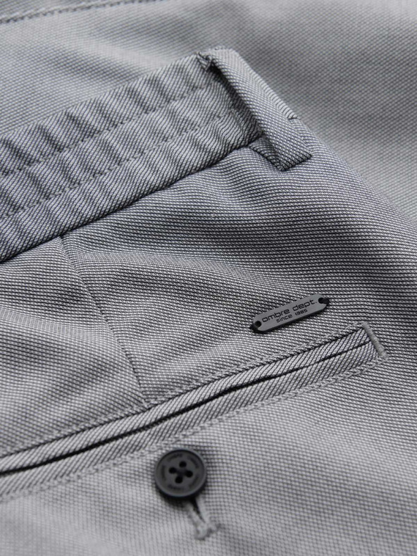Ombre Clothing Pánské chino kalhoty REGULAR FIT s elastickým pasem - šedé V2 P1525 Ombre Clothing