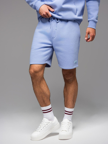 Ombre Clothing Unisex teplákové šortky s žebrovaným pasem - levandulová V9 OU-SRBC-0101 Ombre Clothing