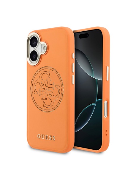 Guess Guess PU Perforated 4G Logo MagSafe Zadní Kryt pro iPhone 17 Orange