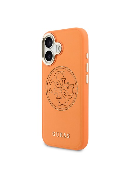 Guess Guess PU Perforated 4G Logo MagSafe Zadní Kryt pro iPhone 17 Orange