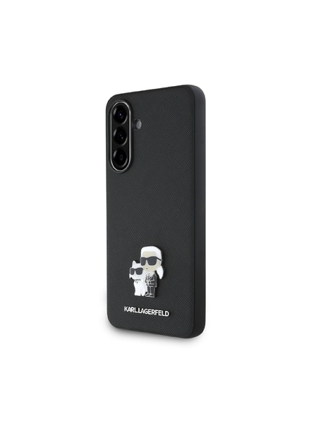 Karl Lagerfeld Karl Lagerfeld PU Saffiano Metal Karl and Choupette Zadní Kryt pro Samsung Galaxy A56 Black