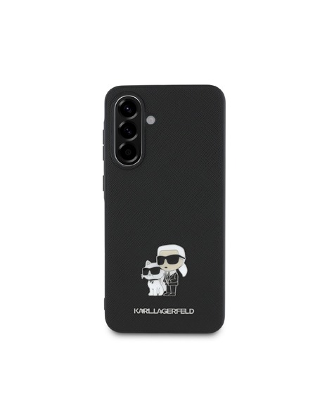 Karl Lagerfeld Karl Lagerfeld PU Saffiano Metal Karl and Choupette Zadní Kryt pro Samsung Galaxy A56 Black