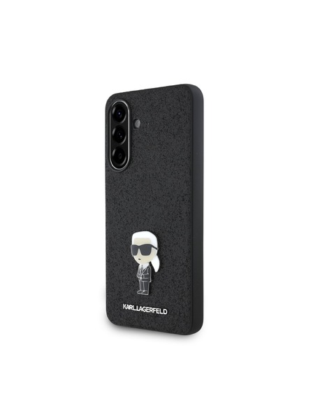 Karl Lagerfeld Karl Lagerfeld Fixed Glitter Metal Ikonik Zadní Kryt pro Samsung Galaxy A56 Black