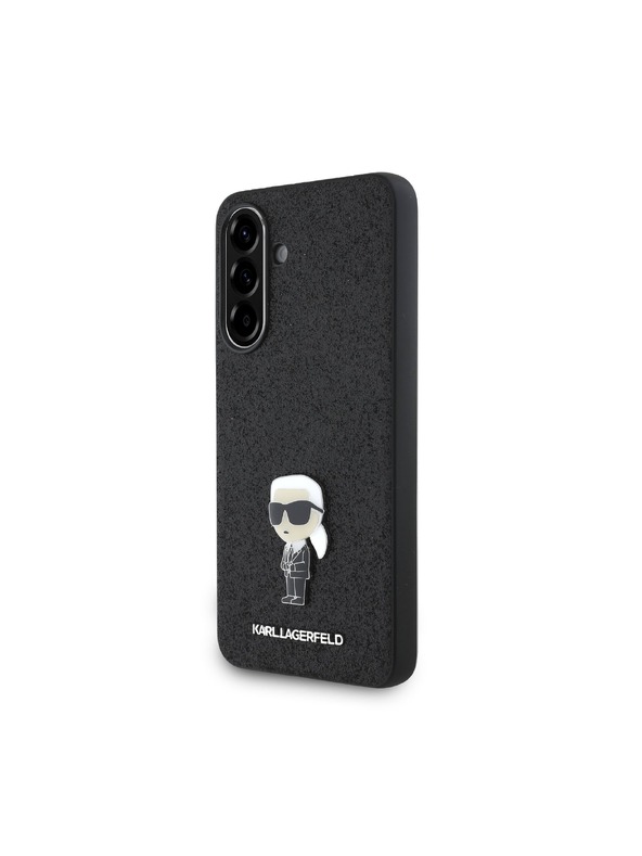 Karl Lagerfeld Karl Lagerfeld Fixed Glitter Metal Ikonik Zadní Kryt pro Samsung Galaxy A56 Black