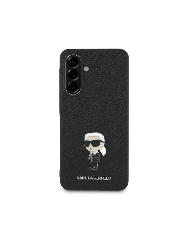 Karl Lagerfeld Karl Lagerfeld Fixed Glitter Metal Ikonik Zadní Kryt pro Samsung Galaxy A56 Black