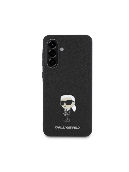 Karl Lagerfeld Karl Lagerfeld Fixed Glitter Metal Ikonik Zadní Kryt pro Samsung Galaxy A56 Black