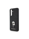 Karl Lagerfeld Karl Lagerfeld Fixed Glitter Metal Ikonik Zadní Kryt pro Samsung Galaxy A56 Black