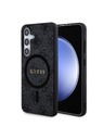 Guess Guess PU Leather 4G Colored Ring MagSafe Zadní Kryt pro Samsung Galaxy S24 Black