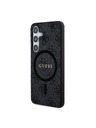 Guess Guess PU Leather 4G Colored Ring MagSafe Zadní Kryt pro Samsung Galaxy S24 Black