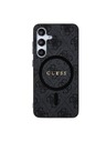 Guess Guess PU Leather 4G Colored Ring MagSafe Zadní Kryt pro Samsung Galaxy S24 Black