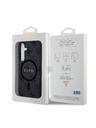 Guess Guess PU Leather 4G Colored Ring MagSafe Zadní Kryt pro Samsung Galaxy S24 Black