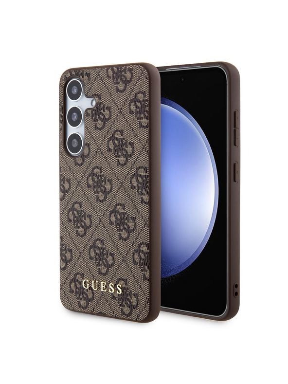 Guess Guess 4G Zadní Kryt pro Samsung Galaxy S24 Brown