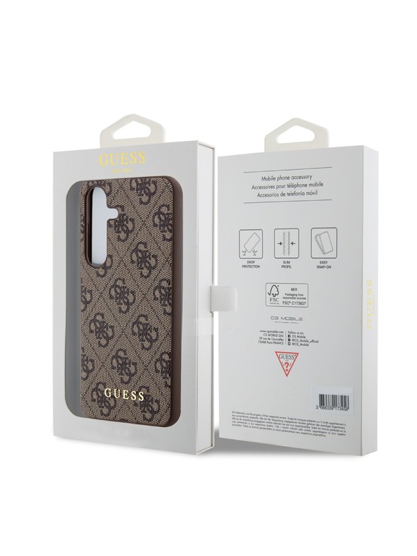 Guess Guess 4G Zadní Kryt pro Samsung Galaxy S24 Brown