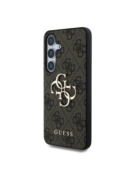 Guess Guess PU 4G Metal Logo Zadní Kryt pro Samsung Galaxy S25+ Brown
