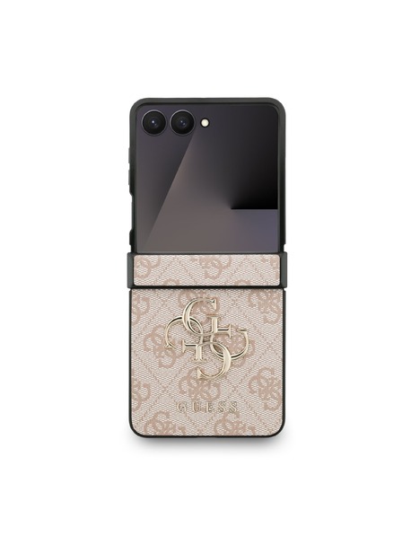 Guess Guess PU 4G Metal Logo Zadní Kryt pro Samsung Galaxy Z Flip 7 Pink