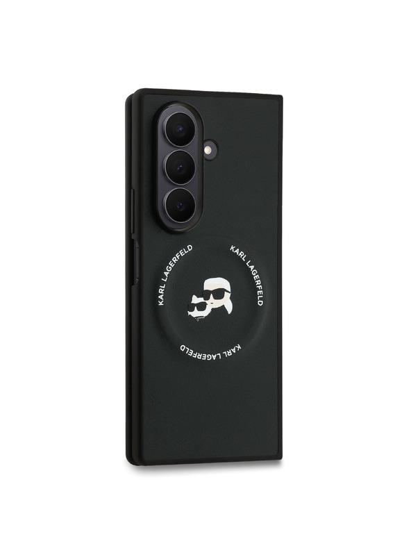 Karl Lagerfeld Karl Lagerfeld PU Karl and Choupette Heads Magnetic Zadní Kryt pro Samsung Galaxy Z Fold 7 Black