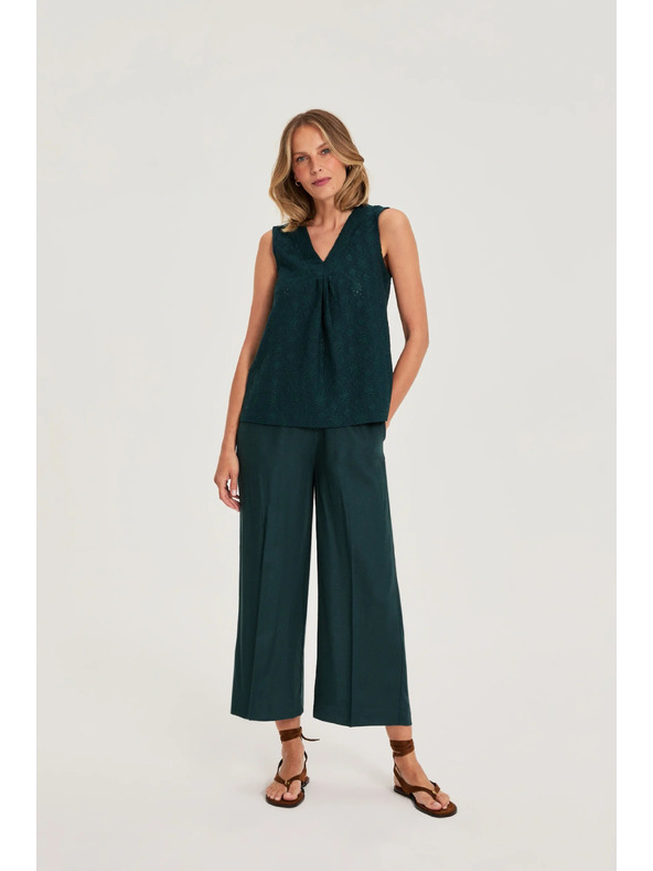 Moodo Culottes kalhoty zelené Moodo