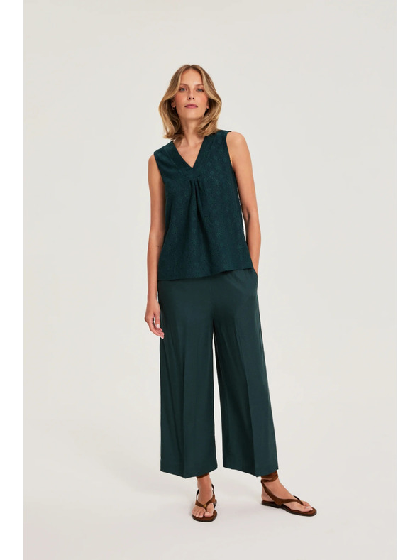 Moodo Culottes kalhoty zelené Moodo