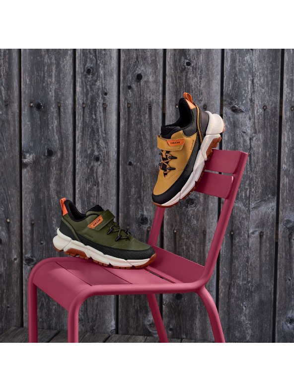 Geox Khaki chlapecké tenisky Geox Flexyper Plus
