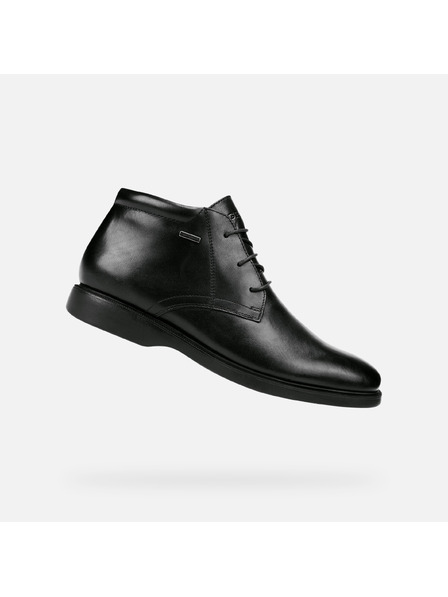 Geox Černá pánská kotníková obuv Geox Brayden 2fit