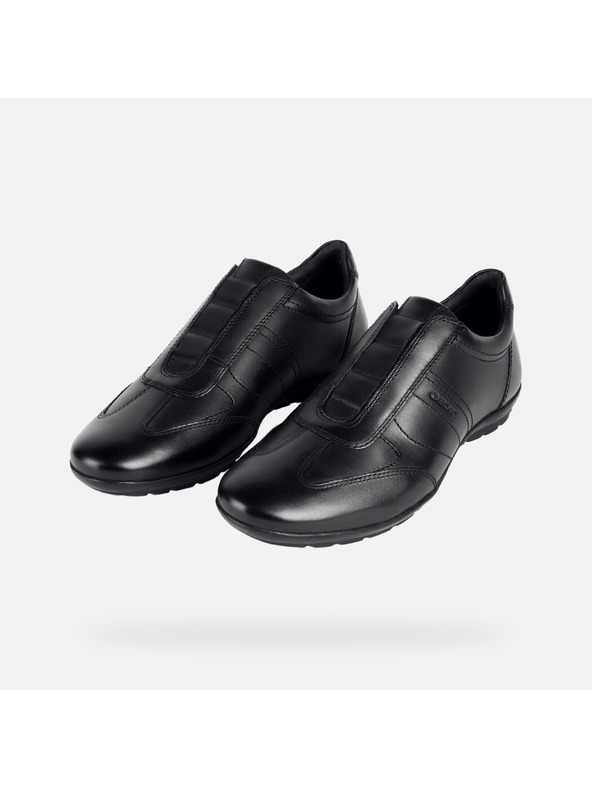 Geox Černá pánská společenská obuv Geox Uomo Symbol