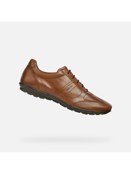 Geox Hnědá pánská společenská obuv Geox Uomo Symbol