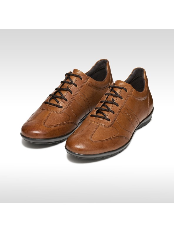 Geox Hnědá pánská společenská obuv Geox Uomo Symbol