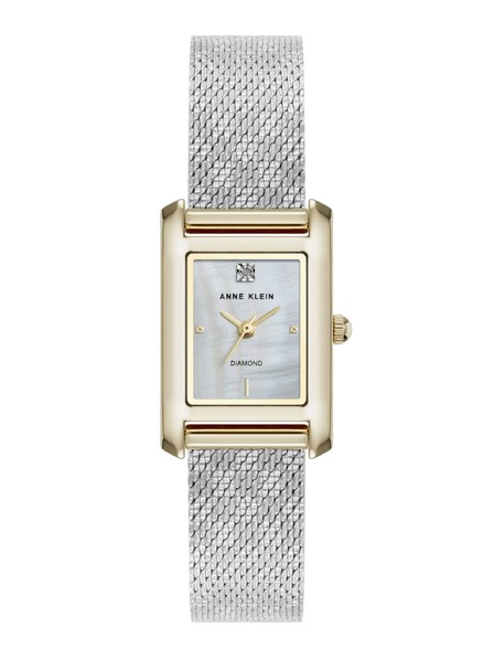 Anne Klein Dámské hranaté hodinky Anne Klein mesh AK/5233MPTT