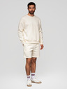 Ombre Clothing Sada dvou UNISEX kraťasů s elastickým pasem - krémově/světle hnědá V2 Z129 Ombre Clothing