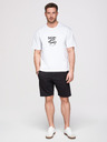 Ombre Clothing Sada dvou pánských základních teplákových kraťasů - černá/krémová V2 Z124 Ombre Clothing