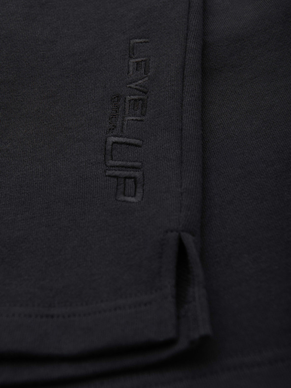 Ombre Clothing Sada dvou pánských teplákových šortek z froté úpletu regular fit - černá/světle zelená V1 Z125 Ombre Clothing