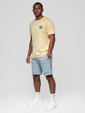 Ombre Clothing Sada dvou pánských teplákových šortek s potiskem - světle modrá/šedá V2 Z127 Ombre Clothing