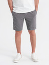 Ombre Clothing Sada dvou pánských teplákových šortek s potiskem - světle modrá/šedá V2 Z127 Ombre Clothing