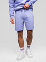 Ombre Clothing Sada dvou UNISEX kraťasů s elastickým pasem - světle modrá/světle fialová V2 Z129 Ombre Clothing