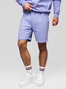 Ombre Clothing Sada dvou UNISEX kraťasů s elastickým pasem - světle modrá/světle fialová V2 Z129 Ombre Clothing
