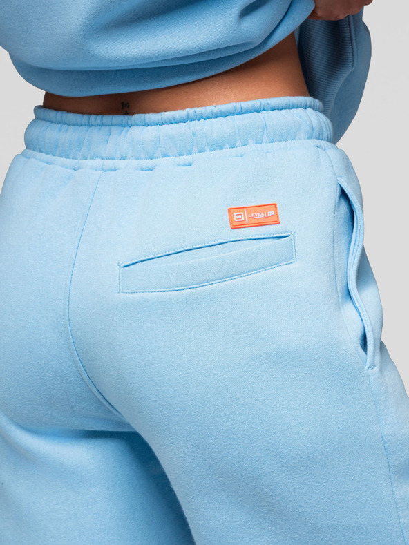Ombre Clothing Sada dvou UNISEX kraťasů s elastickým pasem - světle modrá/světle fialová V2 Z129 Ombre Clothing
