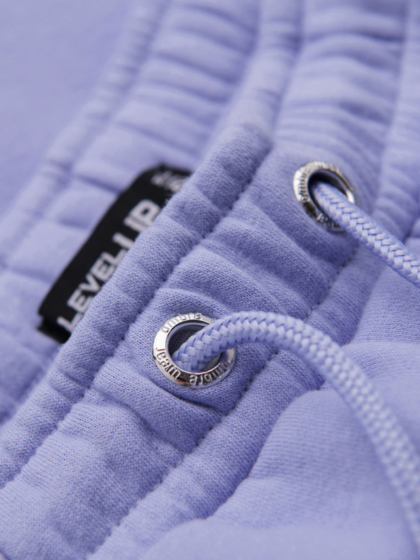 Ombre Clothing Sada dvou UNISEX kraťasů s elastickým pasem - světle modrá/světle fialová V2 Z129 Ombre Clothing