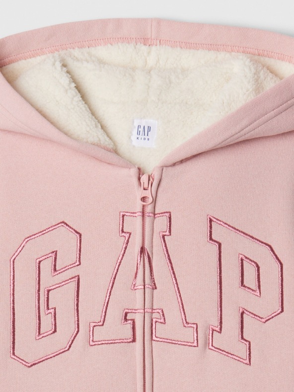 GAP Dětská sherpa mikina s logem GAP