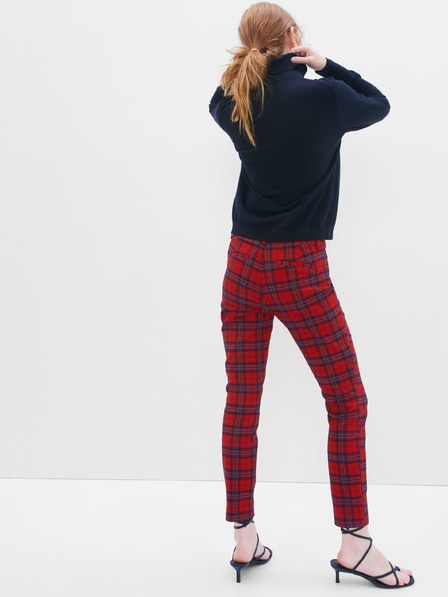 GAP Kostkované kalhoty skinny bi-stretch GAP