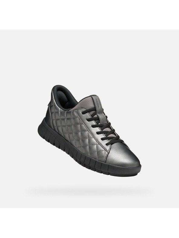 Geox Tmavě šedé dámské tenisky Geox Flextride Plus