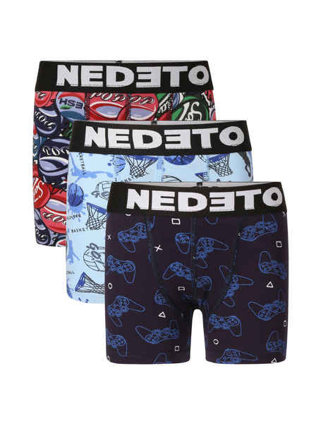 Nedeto Sada tří - dětské boxerky Nedeto vícebarevné