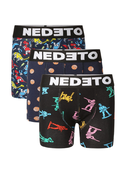 Nedeto Sada tří - dětské boxerky Nedeto vícebarevné