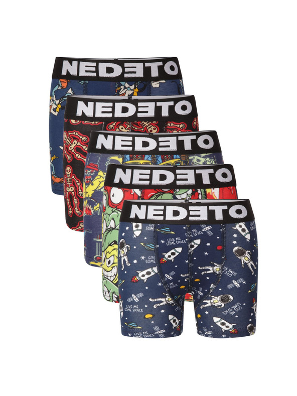 Nedeto Sada pěti - dětské boxerky Nedeto vícebarevné