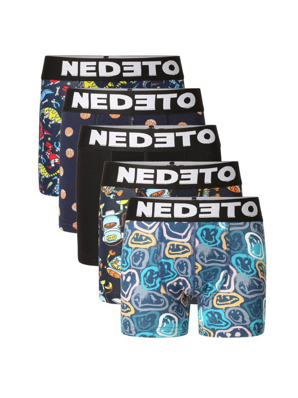 Nedeto Sada pěti - dětské boxerky Nedeto vícebarevné