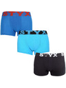 Styx Sada tří - dětské boxerky Styx sportovní guma vícebarevné