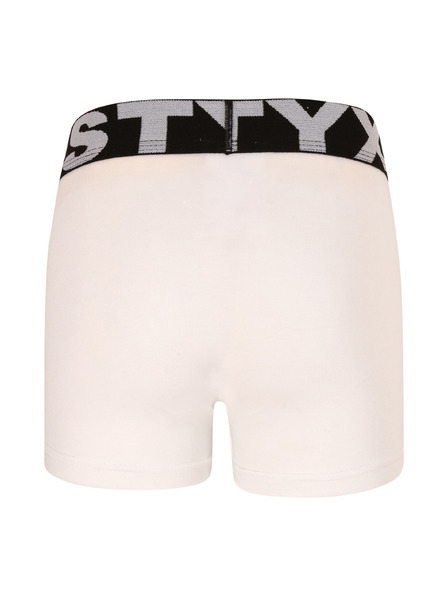 Styx Dětské boxerky Styx sportovní guma bílé