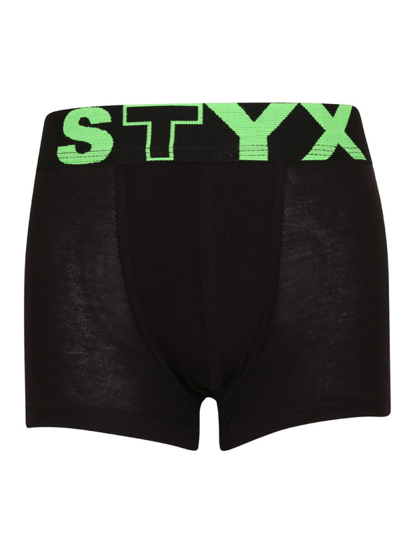 Styx Sada tří - dětské boxerky Styx sportovní guma černé