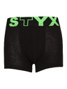 Styx Sada tří - dětské boxerky Styx sportovní guma černé